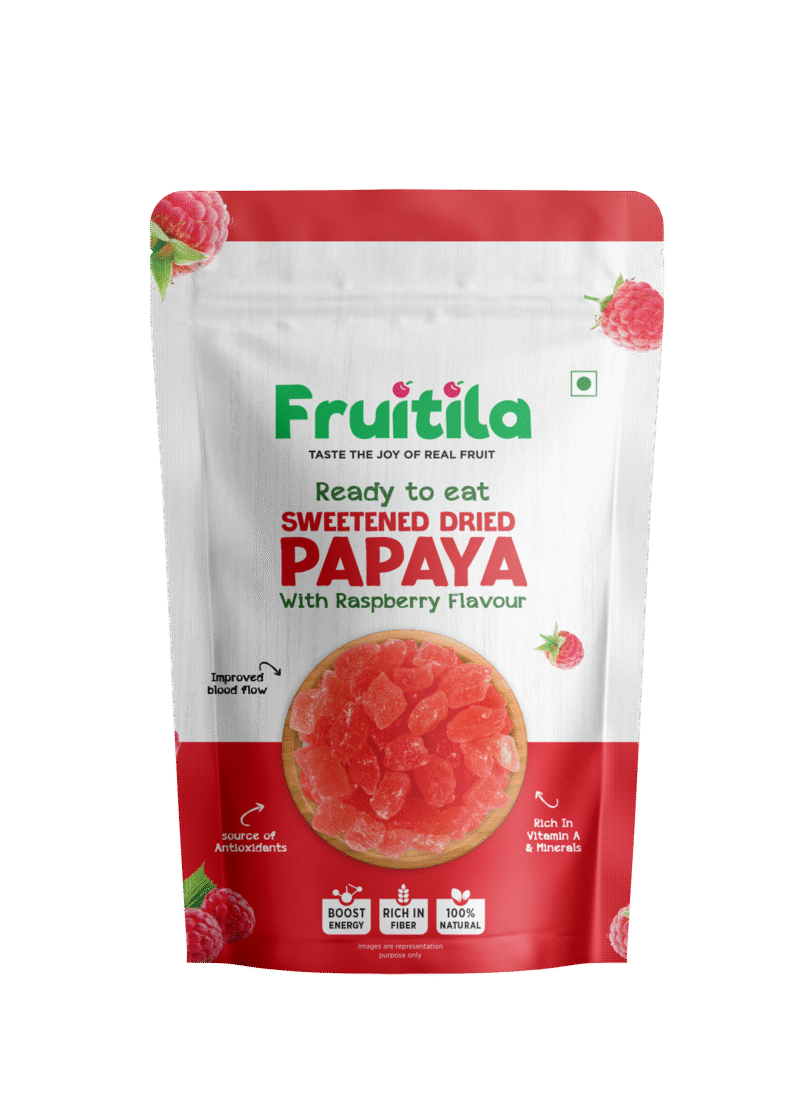 Sweetened Dried Papaya – Raspberry Flavour